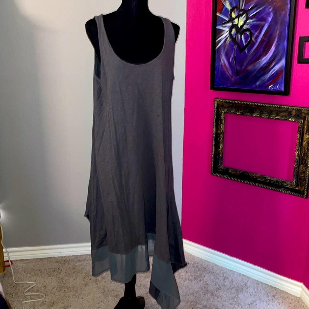 Asymmetrical knit dress